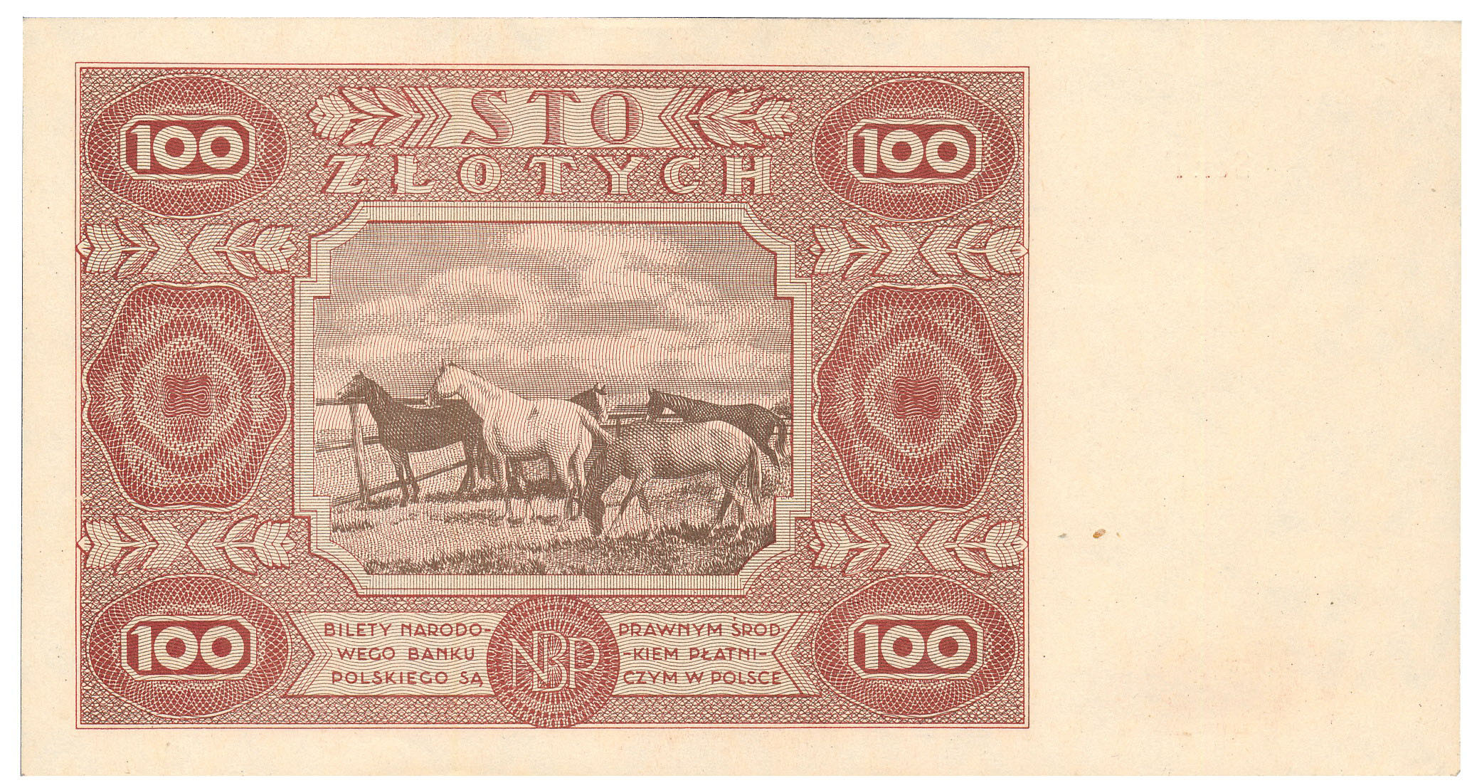 100 złotych 1947 seria F - Rzadki